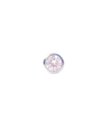 18ct White Gold Round Bezel Set Solitaire Single Gents Stud Earring 6.3mm - $6,870.37 MXN