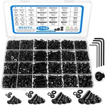 1705 Pcs Machine Screw Assortment Kit, M2 M3 M4 M5 Metric Bolts And Nuts Kit - £29.28 GBP