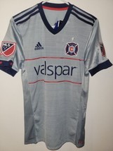 Adidas Authentic Mls Team Jersey Chicago Fire Gray Size S - £20.12 GBP