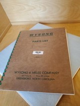 Book Wysong power Shear Parts List parts numbers *IN*STOCK* USA* READY T... - $108.66
