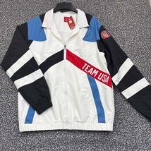 Team USA Olympic Jacket Men Large White Full Zip Long Sleeve New L - $68.24 CAD