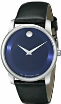 Movado 0606610 Museum Black Leather Watch - £197.70 GBP