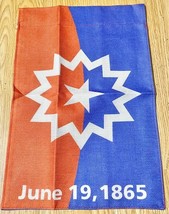 Juneteenth June 19th 1865 Red White and Blue Cloth Banner Flag 12 x 17.5... - $5.00