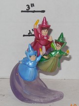 Disney Sleeping Beauty 3&quot; Flora, Fauna, and Merryweather PVC figure - £7.71 GBP