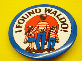 Collectable &quot;I Found Waldo&quot; Badge Button Pinback Vintage 1 3/4&quot; - £6.71 GBP