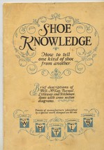 ANTIQUE 1927 PAMPHLET &quot;SHOE KNOWLEDGE&quot; Brief descriptions of shoes for s... - £23.23 GBP