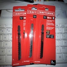 Lot of 3 - Craftsman 2-Pack 3-5/8-in 10TPI T-shank Wood Jigsaw Blade - £15.48 GBP