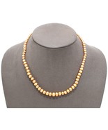 Peach Pearl Strand Necklace 17 1/2&quot; Length 925 Sterling Silver Clasp - £65.26 GBP