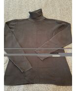 Eddie Bauer Ribbed Textured Knit Black Turtleneck Sweater Medium Tall - €15,04 EUR