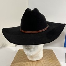 Vtg Resistol Badlands 4X Beaver Self Conforming Cowboy Hat Black 4&quot; Brim... - $1,638.81 MXN