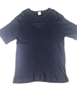 Calvin Klein T Shirt Ribbed Knit Preppy Nautical Y2K Navy Blue Mens Size... - $40.55 CAD