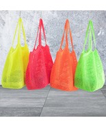 Multicolor Crochet summer beach large net bag, perfect for holiday, beac... - $747.76 MXN
