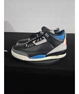 New Size 10 - Nike Air Jordan 3 Retro OG Rare Air Black Blue Men’s IB896... - $148.49
