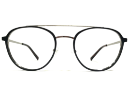 Robert Mitchel Eyeglasses Frames RM202118 BLACK-SILVER Round Full Rim 53-20-145 - £51.66 GBP