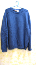 Mens 2XL Blue Long Sleeve Pullover Crewneck Sweater Faded Glory Never Worn - $15.97