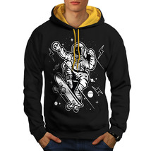 Wellcoda Space Man Mens Contrast Hoodie, Astronaut Casual Jumper - £31.21 GBP