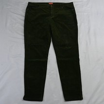 Modcloth XL Olive Green Corduroy Mid Rise Skinny 5 Pocket Womens Cords P... - £19.97 GBP