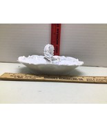 Vtg Small White Basket Trinket Dish Flowers Porcelain - $13.43 CAD