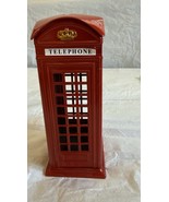 London Red Telephone Booth Phone Box Bank Money Savings Coin  METAL 7” - €10,22 EUR