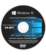 Windows 10 Home Pro 64 bit Reinstall Upgrade Install Repair Restore With... - $16.95