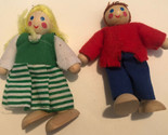 Melissa &amp; Doug Flexible Wooden Figures Toy  Lot Of 2 T4 - £5.51 GBP