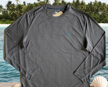 Large TOMMY BAHAMA Mens Logo Performance Tee Grey LS T-Shirt Moisture Wi... - $43.67