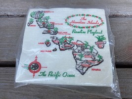 VTG STATE OF HAWAII HAWAIIAN ISLANDS COCKTAIL NAPKINS IN PACKAGE 1960&#39;s - £23.33 GBP
