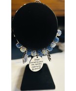 Blue and Silver Paw Charm Bracelet - $219.45 MXN