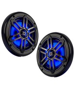 Power Acoustik Marine 6.5&quot; 2-Way Speakers with Blue LED White &amp; Black Gr... - $2,081.68 MXN