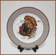 NEW RARE Williams Sonoma Plymouth Gate Turkey Dinner Plate 10 1/2&quot; Porce... - £26.09 GBP