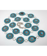 Gorgeous Sterling Silver Turquoise Concho Belt Signed HDS Great Piece - €2.359,37 EUR