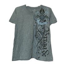 The Raw Uncut Womens Blue Graphic Revolution Cross Skull T Shirt Size Medium - £9.71 GBP