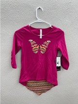 NWTs Children Girls Pink Velvet Pink Butterfly Shirt Size XL - £4.66 GBP