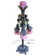 Mazzucotelli Signed Italian Art Nouveau Liberty Wrought Iron Pink Murano... - €12.898,72 EUR