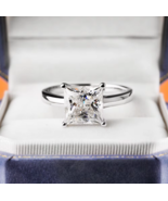 Elegant 925 Sterling Silver 3CT Princess Cut Moissanite Eternity Ring (S... - €145,56 EUR