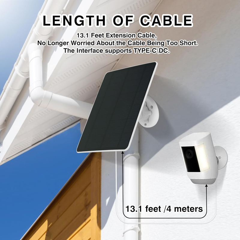 Solar Panel for Ring Camera, Compatible with Ring Spotlight Cam Battery/Plus/Pro Item image 5