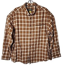 Cabela&#39;s Men 3XL Orange Multicolor Outdoors Button Down Long Sleeve Shirt - $48.51