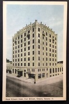Fort William Ontario Canada Postcard Royal Edward Hotel c1940&#39;s WB - $4.00