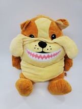 25&quot; Peek-A-Boo Modzilla Bulldog  Large Orange Yellow Plush Stuffed Toy B350 - £31.69 GBP