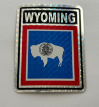 Wyoming Flag Reflective Decal Sticker 3&quot;x4&quot; Inches - £3.13 GBP