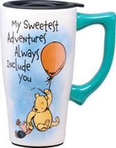 Winnie the Pooh and Piglet 12464 Ceramic Coffee Tea Travel Mug Cup 18 oz... - $24.75