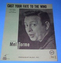 Mel Torme Sheet Music Vintage 1963 Cast Your Fate - £19.69 GBP