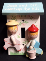 Vintage Irmi Wooden Jack and Jill Light Switch Plate Cover Nursery Decor... - £15.28 GBP