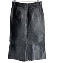 Women&#39;s Size 9 G-III Leather Shell Black Knife Pleated Long Skirt Lined ... - $42.74