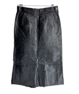 Women&#39;s Size 9 G-III Leather Shell Black Knife Pleated Long Skirt Lined ... - $58.45 CAD