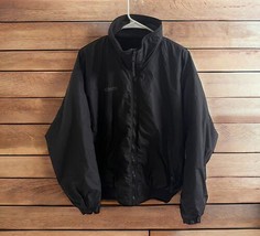 Vintage Columbia Full Zip Black Fleece Lined Windbreaker Jacket Mens SIZ... - £19.77 GBP