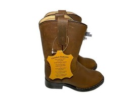 Smoky Mountain Kids Roper Boots ~Sz 10~ Oil-Distressed Brown Leather Uppers New - £24.03 GBP