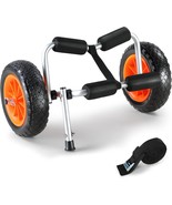 Vevor Kayak Cart Foldable Kayak Dolly Aluminum Kayak Wheels With 10&#39;&#39; Solid - £47.43 GBP