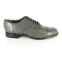 Original Mens Stacy Adams Biscuit Shoes Steel Gray Soft Leather Madison 00012-10 image 4