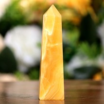 133g! 110X27mm Natural Mexican Calcite Obelisk Tower Point Crystal Healing - £38.75 GBP